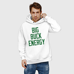 Толстовка оверсайз мужская Big Buck Energy, цвет: белый — фото 2