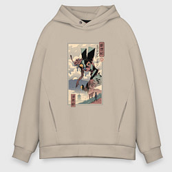 Мужское худи оверсайз ЕВАНГЕЛИОН ДРЕВНЯЯ ГРАВЮРА