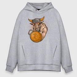 Мужское худи оверсайз Бык инвестор