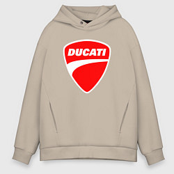 Мужское худи оверсайз DUCATI ДУКАТИ ЭМБЛЕМА