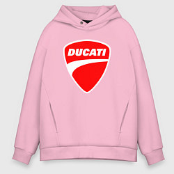 Мужское худи оверсайз DUCATI ДУКАТИ ЭМБЛЕМА