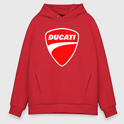 Мужское худи оверсайз DUCATI ДУКАТИ ЭМБЛЕМА