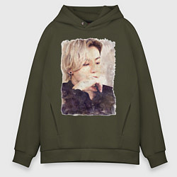 Мужское худи оверсайз Задумчивый Чонгук