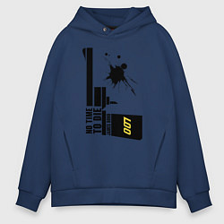 Толстовка оверсайз мужская Не время умирать Джеймс Бонд, цвет: тёмно-синий