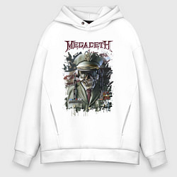 Толстовка оверсайз мужская Megadeth Мегадеф Z, цвет: белый