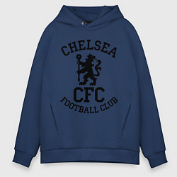 Толстовка оверсайз мужская Chelsea CFC, цвет: тёмно-синий