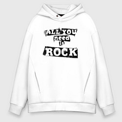 Мужское худи оверсайз All you need is rock