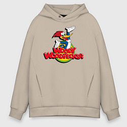 Мужское худи оверсайз Дятел Вуди лого