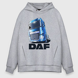 Толстовка оверсайз мужская Daf Truck, цвет: меланж