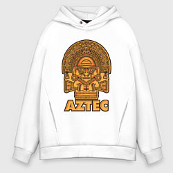 Толстовка оверсайз мужская Aztec Ацтеки, цвет: белый