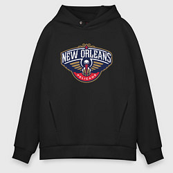 Толстовка оверсайз мужская New orleans PELIKANS, цвет: черный