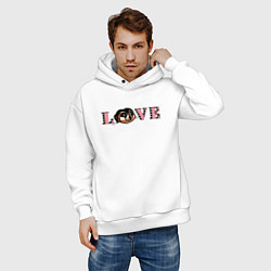 Толстовка оверсайз мужская Сурикат Love, цвет: белый — фото 2