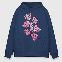 Мужское худи оверсайз Цветение вишни