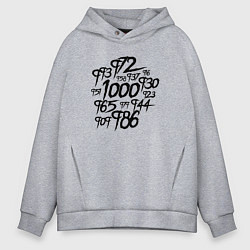 Толстовка оверсайз мужская Ghoul 1000-7, цвет: меланж