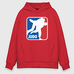Толстовка оверсайз мужская Judo - Sport, цвет: красный