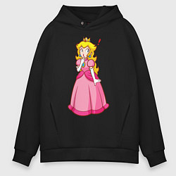 Толстовка оверсайз мужская Peach, цвет: черный