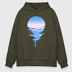 Мужское худи оверсайз Луна море