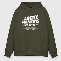 Толстовка оверсайз мужская Arctic Monkeys, группа, цвет: хаки