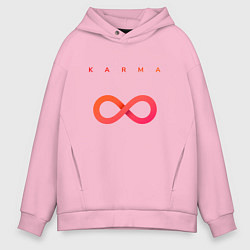 Мужское худи оверсайз KARMA красно-оранжевый