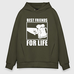 Мужское худи оверсайз Best Friends For Life-Кулак встрою