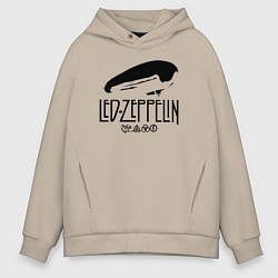 Мужское худи оверсайз Дирижабль Led Zeppelin с лого участников
