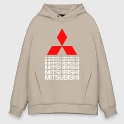 Мужское худи оверсайз MITSUBISHI МИЦУБИСИ МИТСУБИСИ МИЦУБИШИ LOGO STYLE