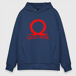 Мужское худи оверсайз GOD OF WAR RED LOGO RAGNAROK