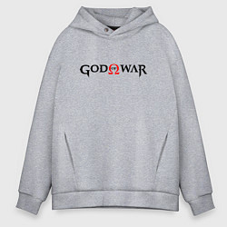 Мужское худи оверсайз GOD OF WAR LOGO BLACK RED