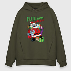 Мужское худи оверсайз Christmas Futurama