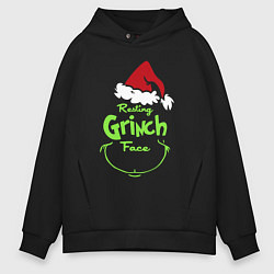 Мужское худи оверсайз Resting Grinch Face