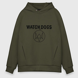 Толстовка оверсайз мужская Watch Dogs, цвет: хаки