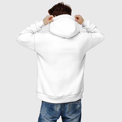 Мужское худи оверсайз JOJOS BIZARRE ADVENTURE, ГЛАВНЫЙ ГЕРОЙ / Белый – фото 4