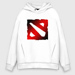 Мужское худи оверсайз ЧЁРНО КРАСНОЕ ЛОГО ДОТА 2 DOTA 2 LOGO
