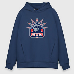 Мужское худи оверсайз Нью Йорк Рейнджерс New York Rangers