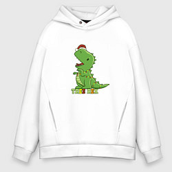 Мужское худи оверсайз Tree Rex Christmas