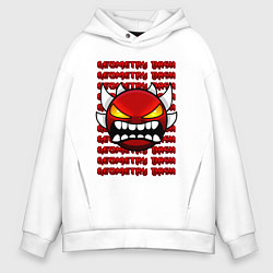 Мужское худи оверсайз GEOMETRY DASH КРАСНЫЙ ОГНЕННЫЙ ДЕМОН