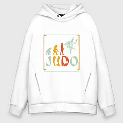 Толстовка оверсайз мужская Judo Warriors, цвет: белый