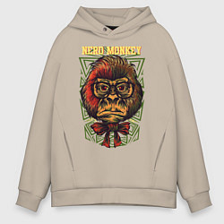 Мужское худи оверсайз Обезьяна ботан