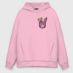 Мужское худи оверсайз Крошка Тина в кармане