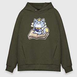 Толстовка оверсайз мужская The Magical Cat Yuumi, цвет: хаки