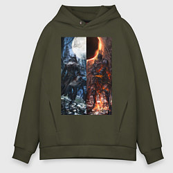 Мужское худи оверсайз Dark Souls x Bloodborne Дарк Соулс