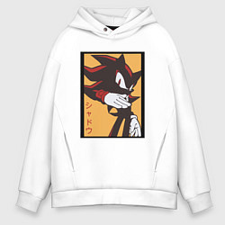 Толстовка оверсайз мужская Ёж Шэдоу 006, цвет: белый