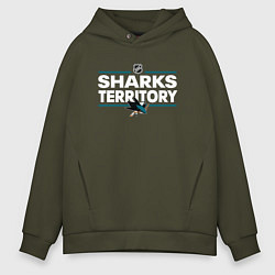 Мужское худи оверсайз SHARKS TERRITORY САН-ХОСЕ ШАРКС