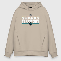 Мужское худи оверсайз SHARKS TERRITORY САН-ХОСЕ ШАРКС