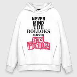 Толстовка оверсайз мужская SEX PISTOLS СЕКС ПИСТОЛС, цвет: белый