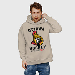 Толстовка оверсайз мужская OTTAWA SENATORS ОТТАВА СЕНАТОРЗ, цвет: миндальный — фото 2