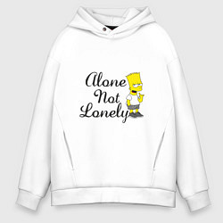 Мужское худи оверсайз Alone not lonely Барт