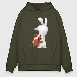 Мужское худи оверсайз Бешеный кролик и курица