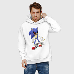 Толстовка оверсайз мужская Sonic Exe Video game Hype, цвет: белый — фото 2