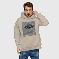 Толстовка оверсайз мужская Ford Performance, цвет: миндальный — фото 2